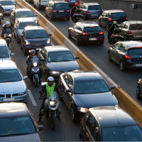 There is evidence of motorcycle lane splitting to be good everyone on the road.