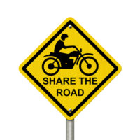 Sign that promotes measures related to motorcycle safety enforcement operations Sign that promotes measures related to motorcycle safety enforcement operations