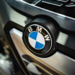 Bangkok, Thailand - February 13, 2019: BMW logo on motorcycle. Bangkok, Thailand - February 13, 2019: BMW logo on motorcycle.